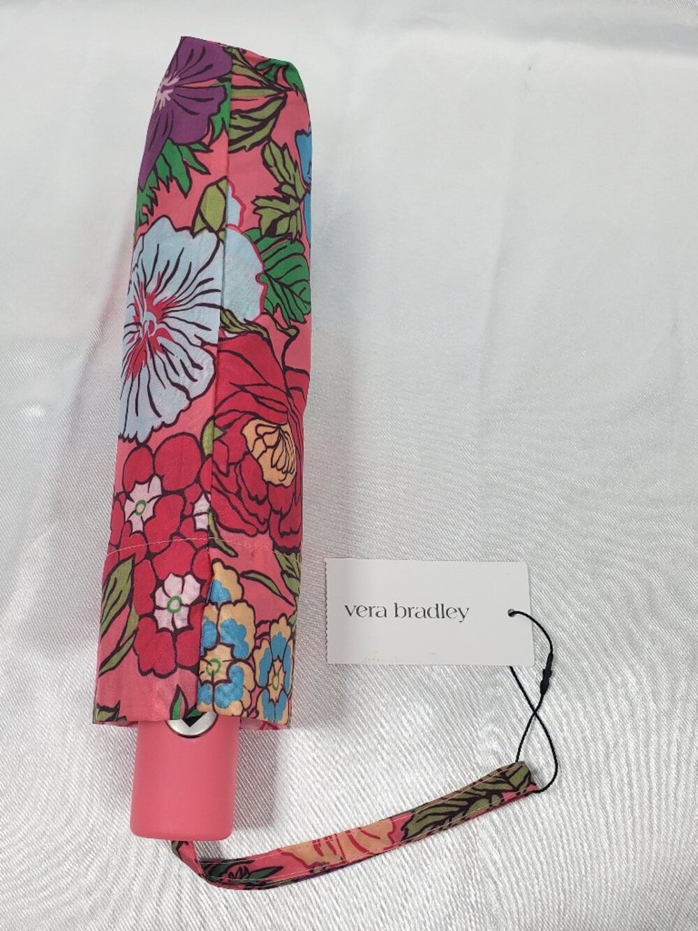 Vera Bradley Pink Floral Mini Compact Umbrella NWT